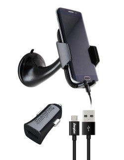 Energizer Kit suport + Incarcator auto Negru