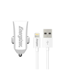 Energizer Incarcator auto 2,4 A Iphone 5S/6S alb