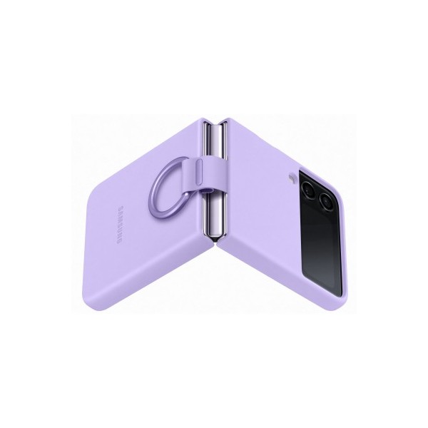 Accesoriu Samsung Carcasa Galaxy Flip4 Silicon cu Inel Violet